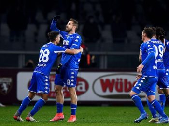 Empoli forces 10-man Torino to 2-2 draw